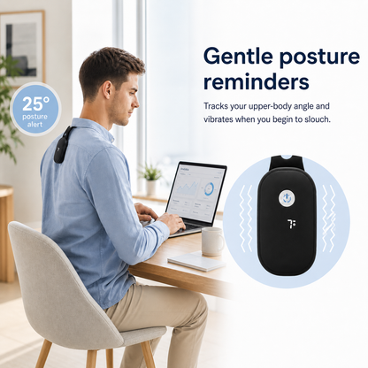 PosturaPulse Smart Posture Corrector | Vibration Reminders & LCD Display